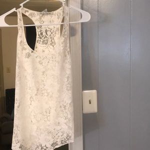 White lace tank